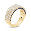 Thumbnail Image 2 of Vera Wang Love Collection 1-1/2 CT. T.W. Diamond and Blue Sapphire Multi-Row Band in 14K Gold