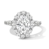 Thumbnail Image 1 of Vera Wang Love Collection 3 CT. T.W. Oval Certified Lab-Grown Diamond Frame Ring in Platinum (F/VS2)