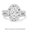 Thumbnail Image 4 of Vera Wang Love Collection 3 CT. T.W. Oval Certified Lab-Grown Diamond Frame Ring in Platinum (F/VS2)