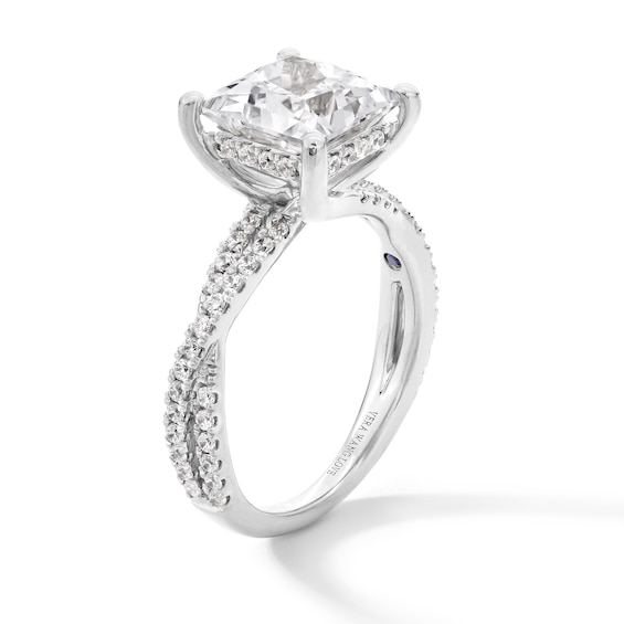 Vera Wang Love Collection 3-3/8 CT. T.w. Princess-Cut Certified Lab-Grown Diamond Engagement Ring in Platinum (F/Vs2)