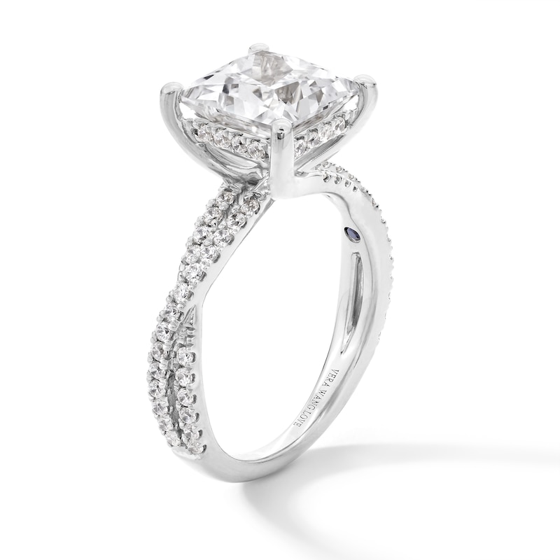 Main Image 3 of Vera Wang Love Collection 3-3/8 CT. T.W. Princess-Cut Certified Lab-Grown Diamond Engagement Ring in Platinum (F/VS2)