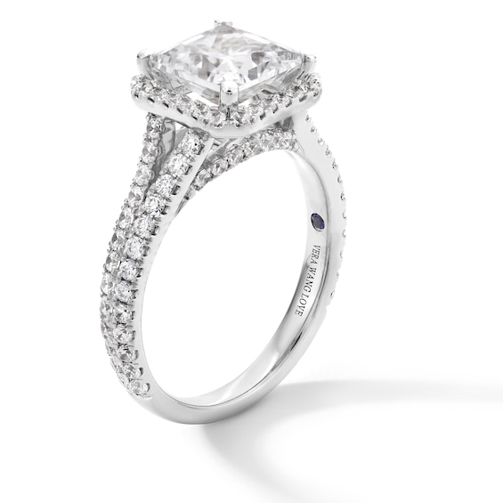 Vera Wang Love Collection 2-3/4 CT. T.w. Princess Certified Lab-Grown Diamond Ring in Platinum (F/Vs2)