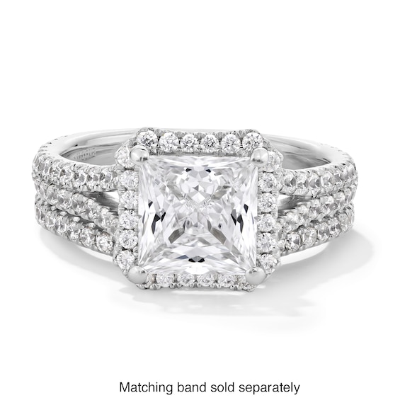 Vera Wang Love Collection 2-3/4 CT. T.w. Princess Certified Lab-Grown Diamond Ring in Platinum (F/Vs2)
