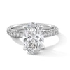 Thumbnail Image 1 of Vera Wang Love Collection 3-7/8 CT. T.W. Oval Certified Lab-Grown Diamond Engagement Ring in Platinum (F/VS2)