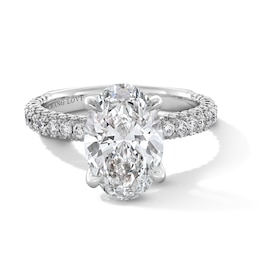 Vera Wang Love Collection 3-7/8 CT. T.W. Oval Certified Lab-Grown Diamond Engagement Ring in Platinum (F/VS2)