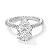 Thumbnail Image 1 of Vera Wang Love Collection 3-1/2 CT. T.W. Pear-Shaped Certified Lab-Grown Diamond Engagement Ring in Platinum (F/VS2)