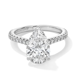Vera Wang Love Collection 3-1/2 CT. T.W. Pear-Shaped Certified Lab-Grown Diamond Engagement Ring in Platinum (F/VS2)