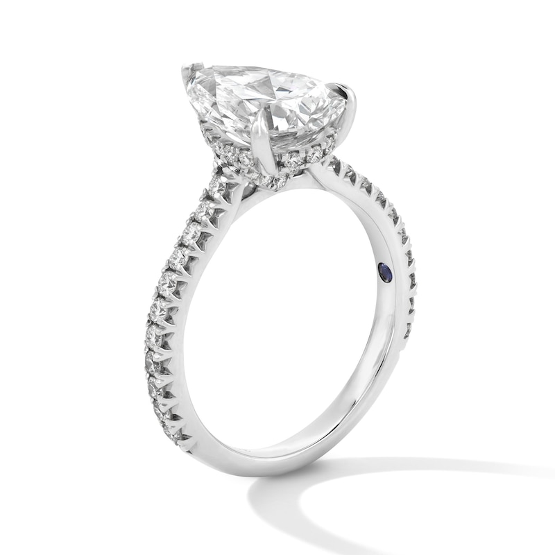 Main Image 3 of Vera Wang Love Collection 3-1/2 CT. T.W. Pear-Shaped Certified Lab-Grown Diamond Engagement Ring in Platinum (F/VS2)