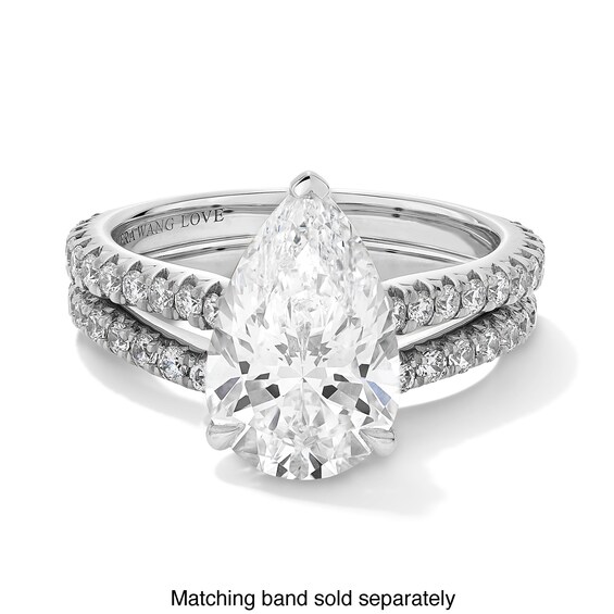Vera Wang Love Collection 3-1/2 CT. T.w. Pear-Shaped Certified Lab-Grown Diamond Engagement Ring in Platinum (F/Vs2)