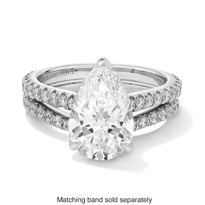Main Image 5 of Vera Wang Love Collection 3-1/2 CT. T.W. Pear-Shaped Certified Lab-Grown Diamond Engagement Ring in Platinum (F/VS2)