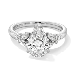 Vera Wang Love Collection 2-3/8 CT. T.W. Pear-Shaped Certified Lab-Grown Diamond Engagement Ring in Platinum (F/VS2)