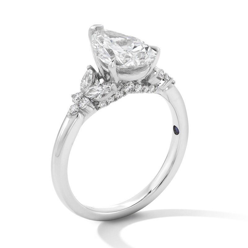 Main Image 3 of Vera Wang Love Collection 2-3/8 CT. T.W. Pear-Shaped Certified Lab-Grown Diamond Engagement Ring in Platinum (F/VS2)