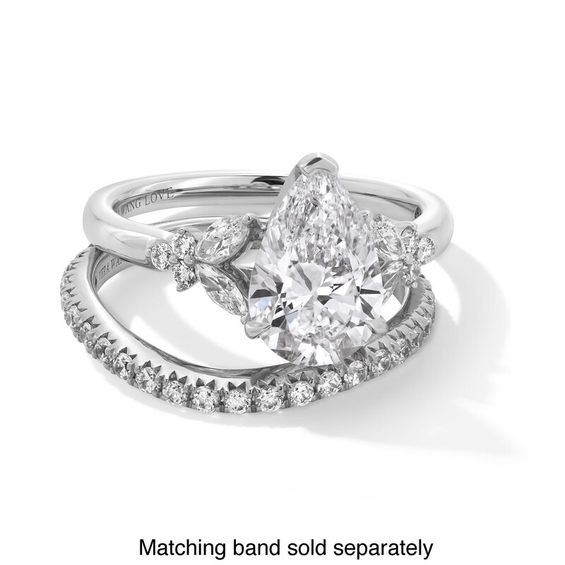Main Image 4 of Vera Wang Love Collection 2-3/8 CT. T.W. Pear-Shaped Certified Lab-Grown Diamond Engagement Ring in Platinum (F/VS2)