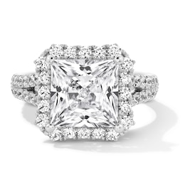 Vera Wang Love Collection 5-1/5 CT. T.W. Princess-Cut Certified Lab-Grown Diamond Engagement Ring in Platinum (F/VS2)