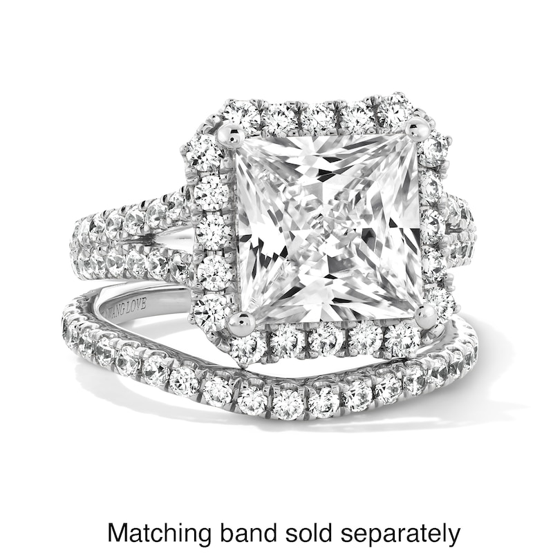 Main Image 3 of Vera Wang Love Collection 5-1/5 CT. T.W. Princess-Cut Certified Lab-Grown Diamond Engagement Ring in Platinum (F/VS2)