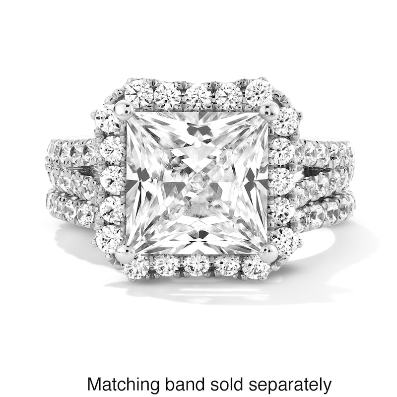 Main Image 4 of Vera Wang Love Collection 5-1/5 CT. T.W. Princess-Cut Certified Lab-Grown Diamond Engagement Ring in Platinum (F/VS2)