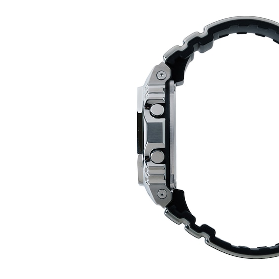 Men's Casio G-Shock G-Steel Digital Silver-Tone Resin Strap Watch with Black Dial (Model: Gm5600Ym-8)