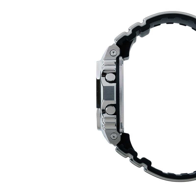 Main Image 3 of Men's Casio G-Shock G-Steel Digital Silver-Tone Resin Strap Watch with Black Dial (Model: GM5600YM-8)