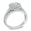 Thumbnail Image 2 of Previously Owned - 1 CT. T.W. Diamond Double Frame Soldered Bridal Set in 14K White Gold