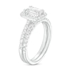 Thumbnail Image 3 of Previously Owned - 1-3/4 CT. T.W. Emerald-Cut Lab-Grown Diamond Frame Soldered Bridal Set in 14K White Gold