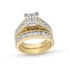 Thumbnail Image 1 of Previously Owned - 2 CT. T.W. Quad Princess-Cut Diamond Soldered Bridal Set in 14K Gold