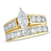 Thumbnail Image 1 of Previously Owned - 3 CT. T.W. Marquise Diamond Soldered Bridal Set in 14K Gold with Diamond Accents