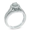 Thumbnail Image 2 of Previously Owned - 1 CT. T.W. Diamond Frame Swirl Soldered Bridal Set in 14K White Gold