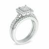 Thumbnail Image 2 of Previously Owned - 1-1/4 CT. T.W. Quad Princess-Cut Diamond Soldered Bridal Set in 14K White Gold