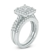 Thumbnail Image 2 of Previously Owned - 2 CT. T.W. Quad Princess-Cut Diamond Framed Three Piece Soldered Bridal Set in 14K White Gold