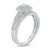 Thumbnail Image 2 of Previously Owned - 1/4 CT. T.W. Multi-Diamond Cushion Frame Soldered Bridal Set in 10K White Gold