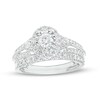 Thumbnail Image 1 of Previously Owned - 1 CT. T.W. Diamond Frame Tri-Sides Split Shank Soldered Bridal Set in 14K White Gold
