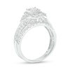 Thumbnail Image 3 of Previously Owned - 1 CT. T.W. Diamond Frame Tri-Sides Split Shank Soldered Bridal Set in 14K White Gold
