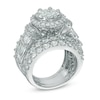 Thumbnail Image 2 of Previously Owned - 5 CT. T.W. Multi-Diamond Frame Three Piece Soldered Bridal Set in 14K White Gold