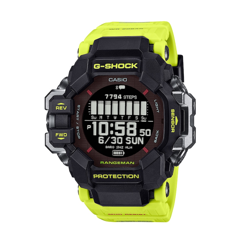 Main Image 1 of Men’s Casio G-Shock Rangeman Pro Trek Digital Yellow Resin Strap Watch with Black Dial (Model: GPRH1000RY1A)
