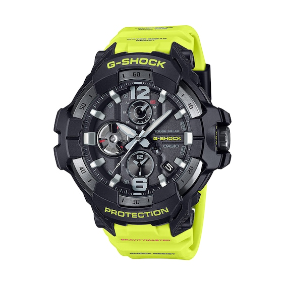 Menâs Casio G-Shock Gravitymaster Analog Digital Yellow Resin Strap Watch with Black Dial (Model: Grb300Ry-1A9)