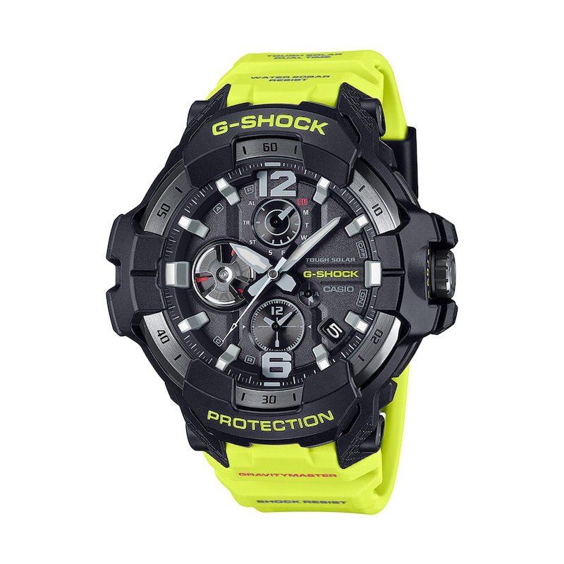 Main Image 1 of Men’s Casio G-Shock Gravitymaster Analog Digital Yellow Resin Strap Watch with Black Dial (Model: GRB300RY-1A9)