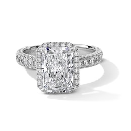 Vera Wang Love Collection 4 CT. T.W. Radiant-Cut Certified Lab-Grown Diamond Engagement Ring in Platinum (F/VS2)
