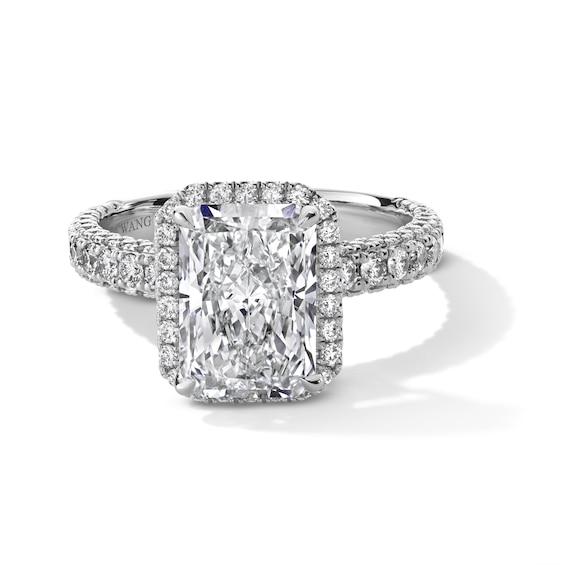 Vera Wang Love Collection 4 CT. T.w. Radiant-Cut Certified Lab-Grown Diamond Engagement Ring in Platinum (F/Vs2)