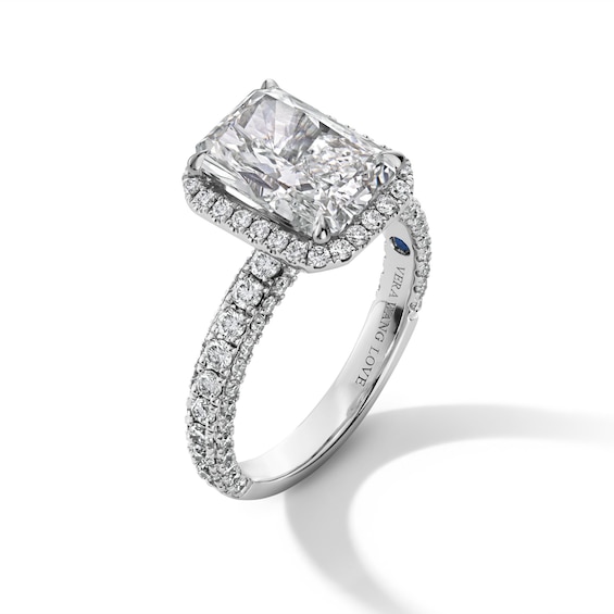 Vera Wang Love Collection 4 CT. T.w. Radiant-Cut Certified Lab-Grown Diamond Engagement Ring in Platinum (F/Vs2)