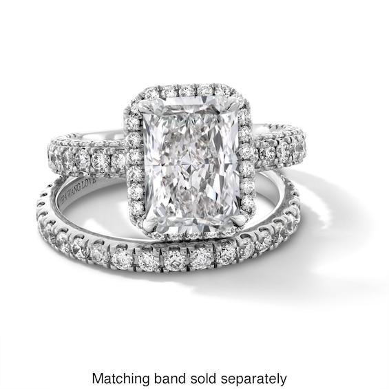 Vera Wang Love Collection 4 CT. T.w. Radiant-Cut Certified Lab-Grown Diamond Engagement Ring in Platinum (F/Vs2)