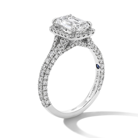 Vera Wang Love Collection 3 CT. T.w. Emerald-Cut Certified Lab-Grown Diamond Engagement Ring in Platinum (F/Vs2)