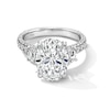 Thumbnail Image 1 of Vera Wang Love Collection 5.29 CT. T.W. Oval Certified Lab-Grown Diamond Three-Stone Engagement Ring in Platinum (F/VS2)