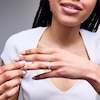 Thumbnail Image 2 of Vera Wang Love Collection 5.29 CT. T.W. Oval Certified Lab-Grown Diamond Three-Stone Engagement Ring in Platinum (F/VS2)