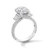 Thumbnail Image 3 of Vera Wang Love Collection 5.29 CT. T.W. Oval Certified Lab-Grown Diamond Three-Stone Engagement Ring in Platinum (F/VS2)