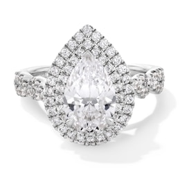 Vera Wang Love Collection 2-1/4 CT. T.W. Pear Certified Lab-Grown Diamond Frame Engagement Ring in Platinum (F/VS2)