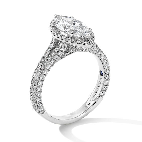 Vera Wang Love Collection 2.95 CT. T.w. Marquise-Cut Certified Lab-Grown Diamond Engagement Ring in Platinum (F/Vs2)