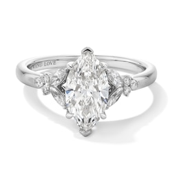 Vera Wang Love Collection 1-7/8 CT. T.W. Marquise-Cut Certified Lab-Grown Diamond Engagement Ring in Platinum (F/VS2)