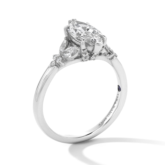 Vera Wang Love Collection 1-7/8 CT. T.w. Marquise-Cut Certified Lab-Grown Diamond Engagement Ring in Platinum (F/Vs2)
