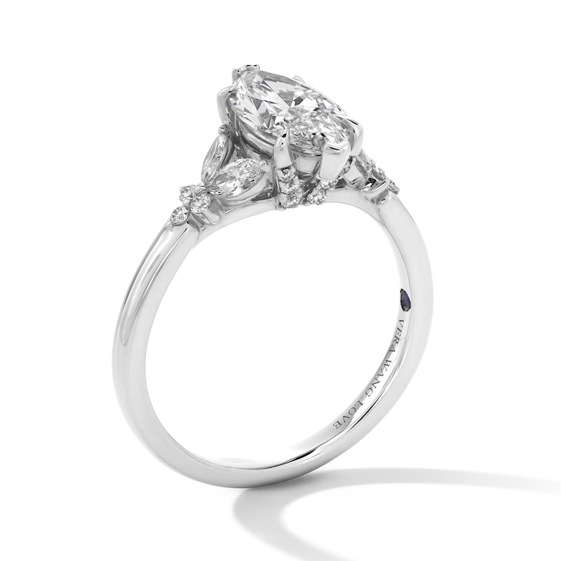 Main Image 3 of Vera Wang Love Collection 1-7/8 CT. T.W. Marquise-Cut Certified Lab-Grown Diamond Engagement Ring in Platinum (F/VS2)