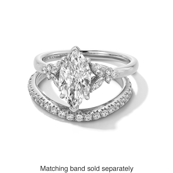 Vera Wang Love Collection 1-7/8 CT. T.w. Marquise-Cut Certified Lab-Grown Diamond Engagement Ring in Platinum (F/Vs2)